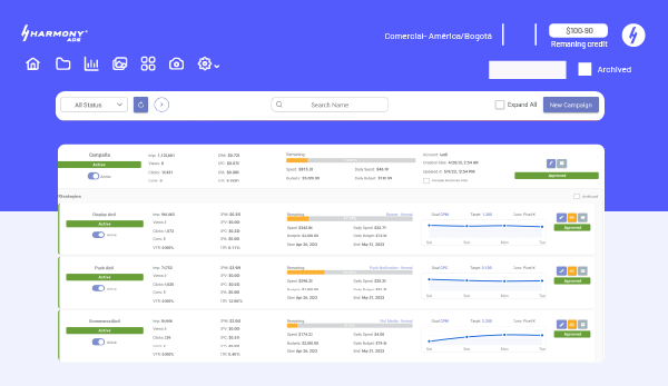 HarmonyAds Dashboard